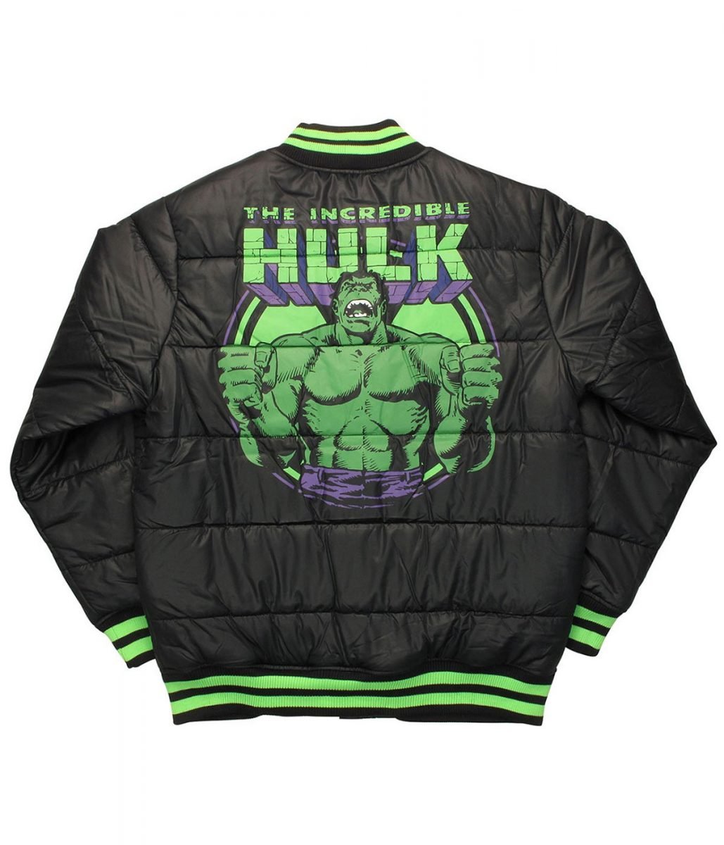 The Incredible Hulk Down Black Puffer Jacket
